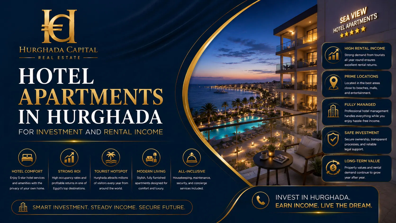 Hotel Apartments in Hurghada for Investment and Rental Income